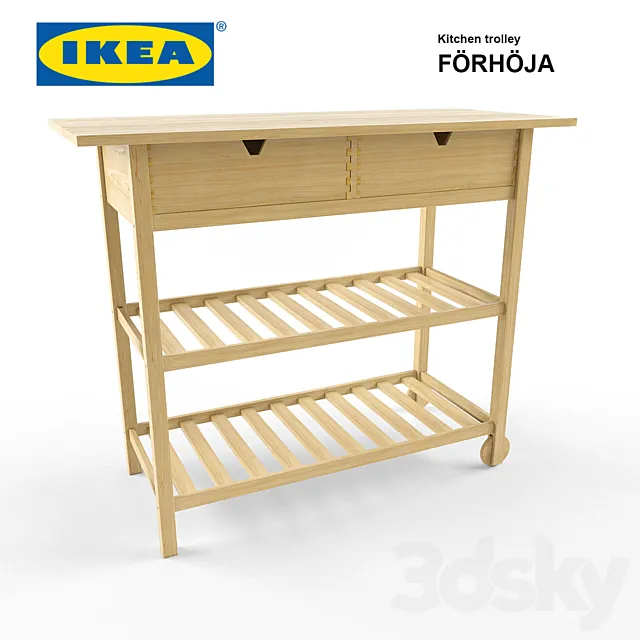Ikea Kitchen Trolley - Förhöja 3DModel
