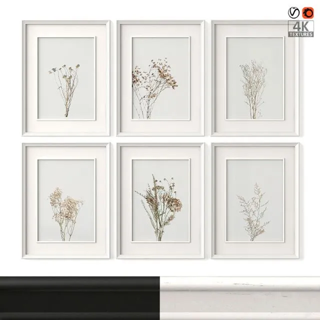 IKEA Knoppang Collage 32 Paintings 3D Model