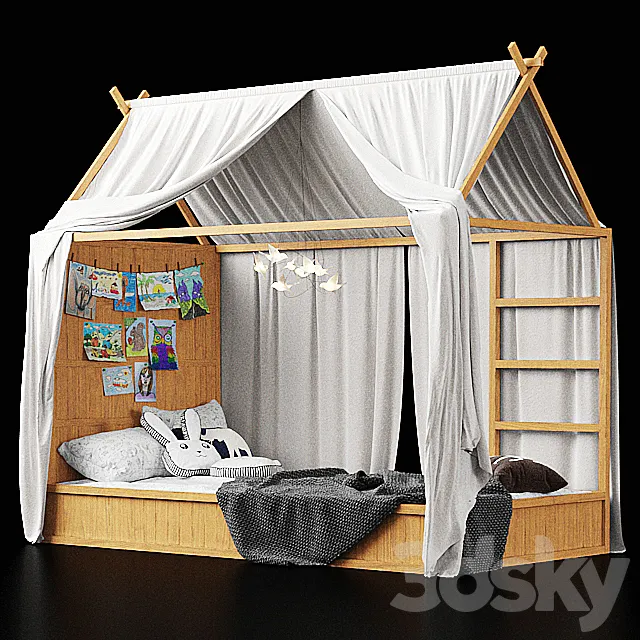Ikea Kura Bed for kids 3DModel