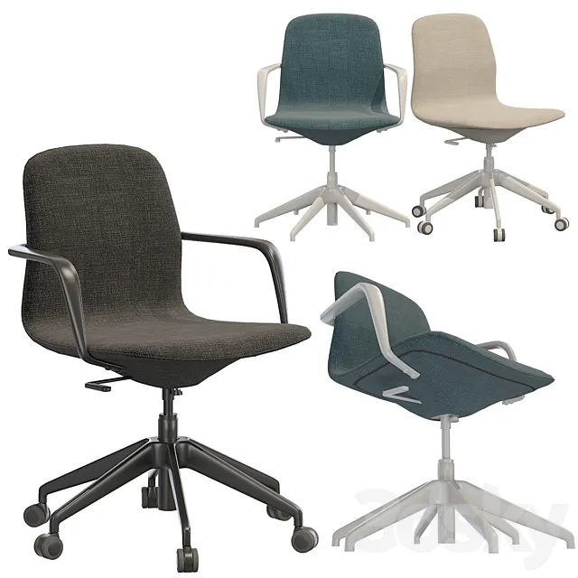 Ikea LANGFJALL office chair (low back) 3D Model