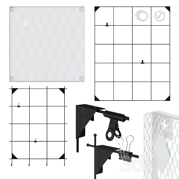 IKEA - lattices for notes and photographs on the wall (3 pcs.)
