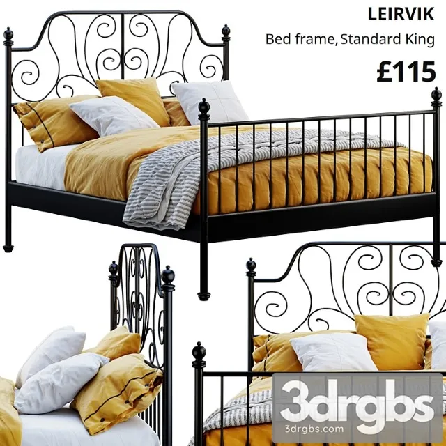 Ikea leirvik bed 2 3D Model Free
