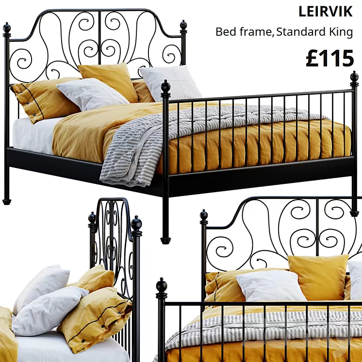 Ikea leirvik bed 3D Model