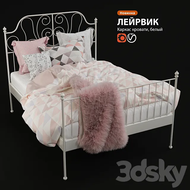 IKEA LEIRWIK bed 3D Model