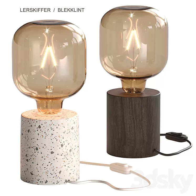 IKEA LERSKIFFER / BLEKKLINT table lamp 3D Model