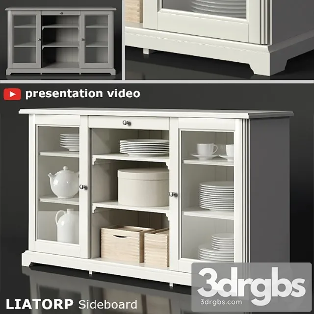 Ikea liatorp sideboard 2 3D Model Free