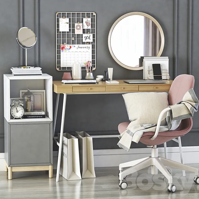 IKEA LILLASEN dressing table and workplace 3DModel