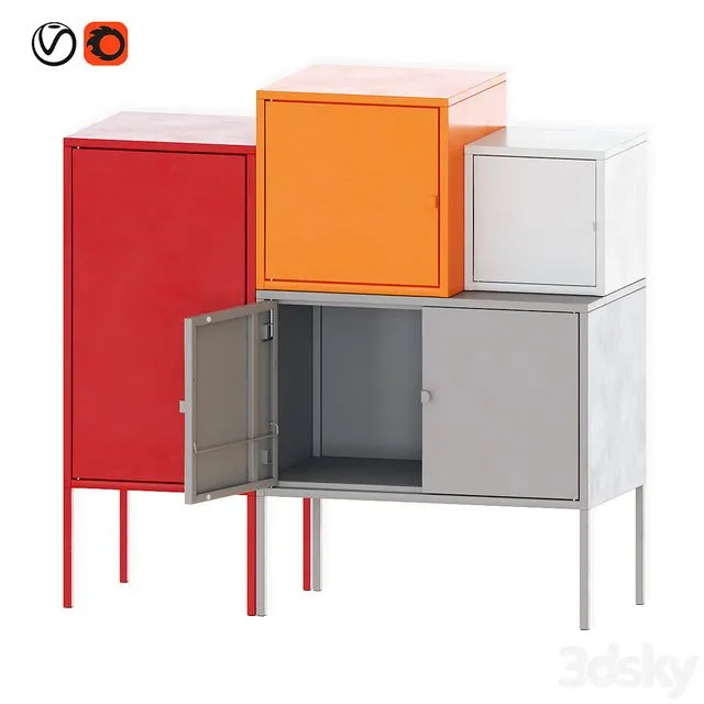 IKEA LIXHULT storage combination 3D Model