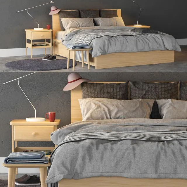 Ikea Malm Bed 3D Model