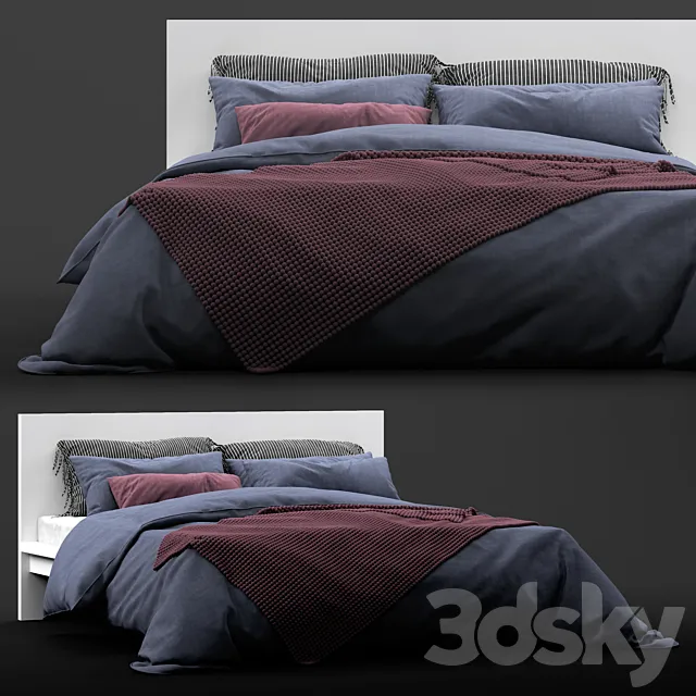 IKEA MALM Bed 3D Model