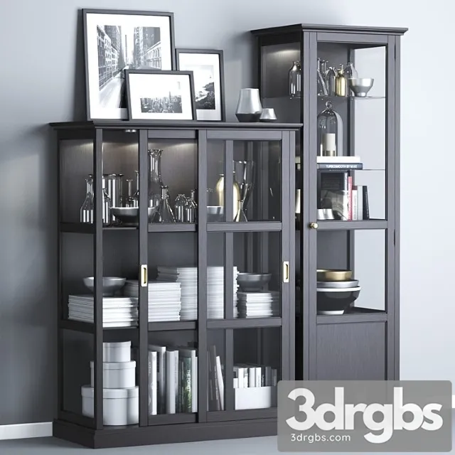 Ikea malsjö glass-door cabinets black stained black stained. Free Download