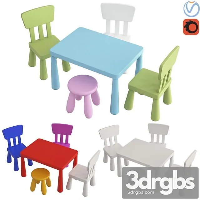 Ikea mammut_1 2 3D Model Free