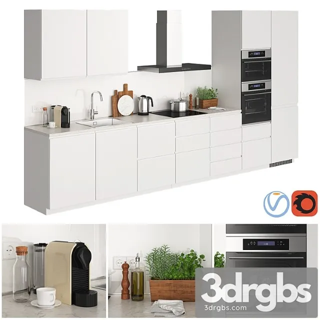 Ikea metod voxtorp glossy white 3D Model Free