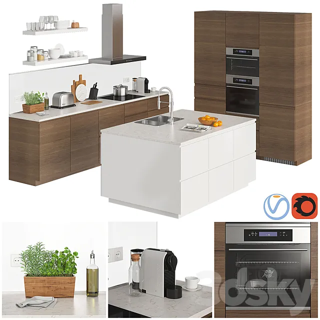 Ikea Metod Voxtorp Island 3DModel