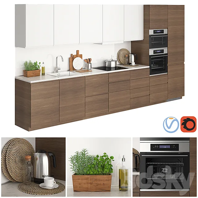 Ikea Metod Voxtorp Walnut 3DModel