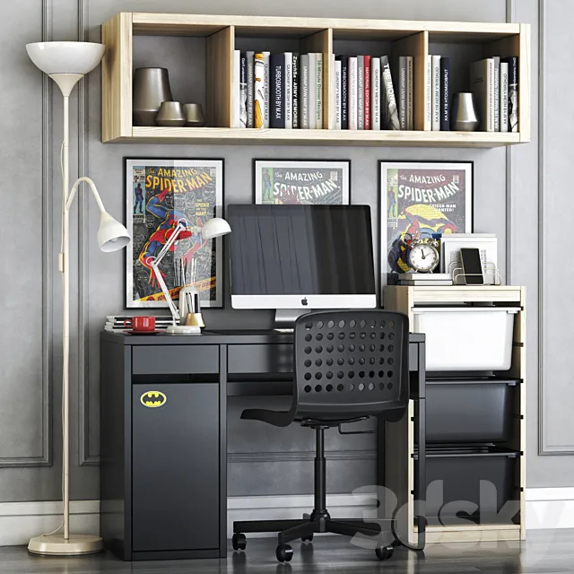 IKEA MICKE student workplace set 3DModel