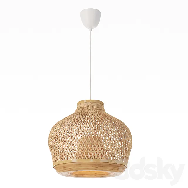 IKEA MISTERGULT Pendant lamp made of bamboo 3D Model