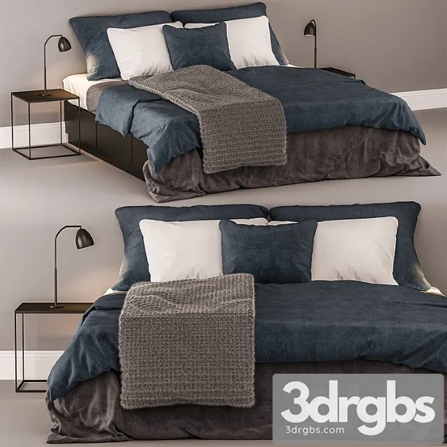 Ikea nordli bed double 2 2 3D Model Free