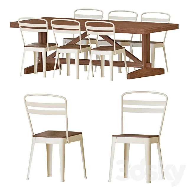 IKEA NORRMANSÖ Outdoor Table And Chairs 3D Model