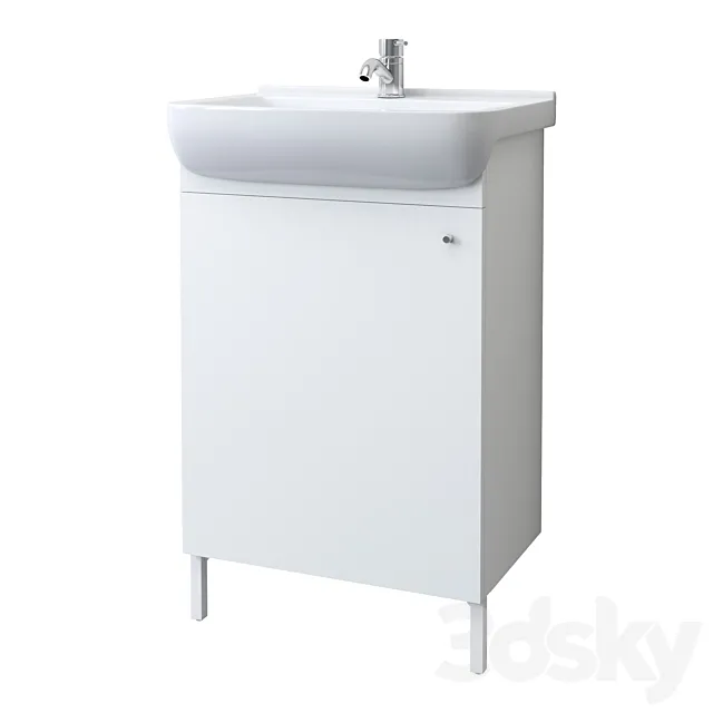 Ikea Nyushen Bjorkon Wardrobe Under the Sink 3D Model