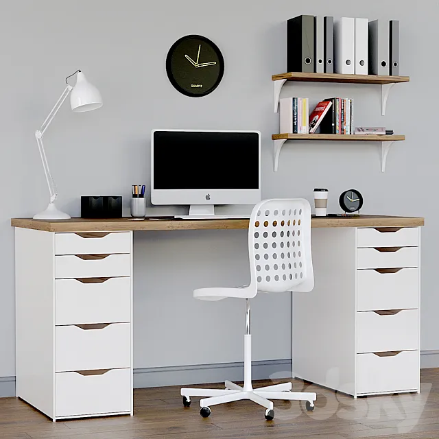 ikea office workplace 1 3D Model