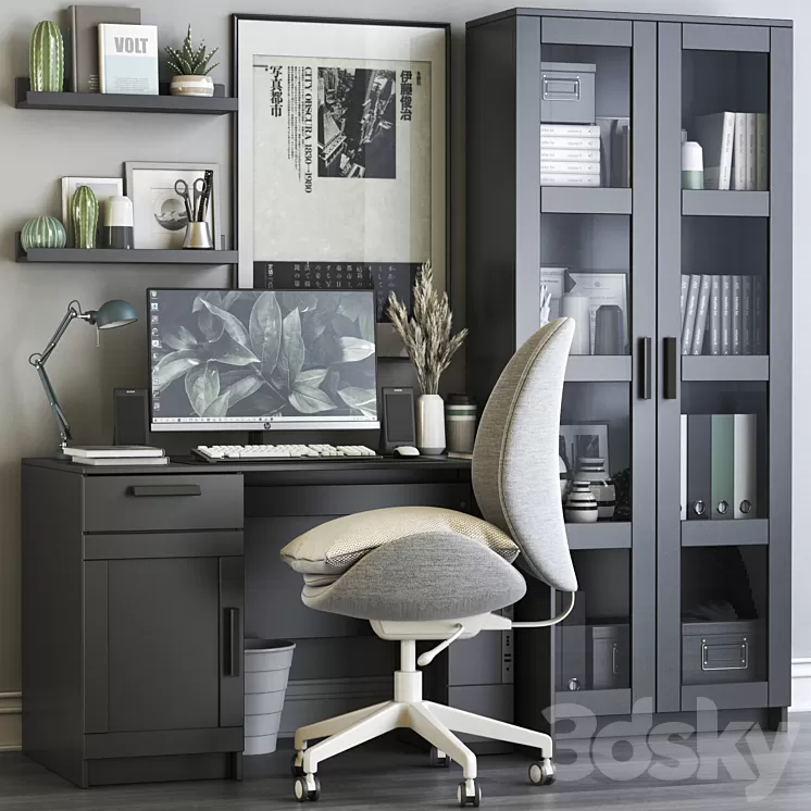 IKEA office workplace 107 3D Model