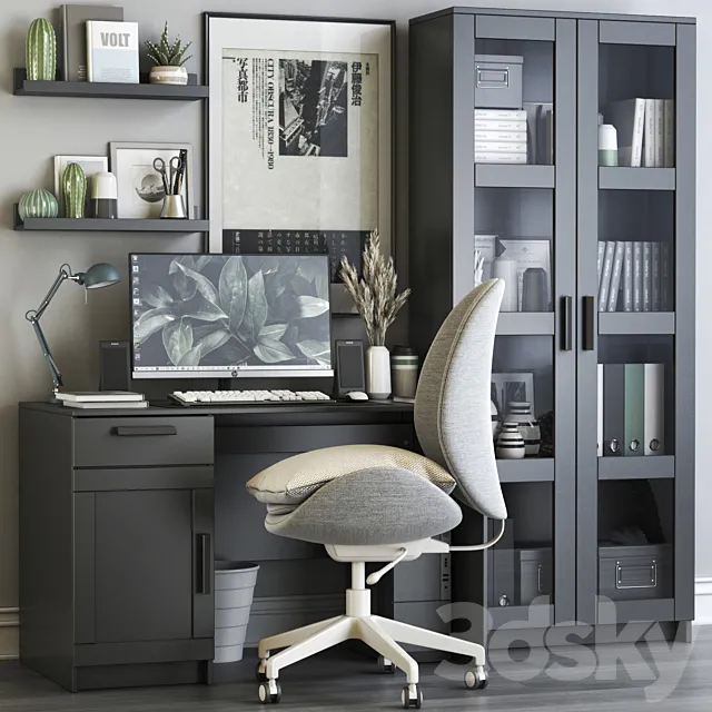 IKEA office workplace 107 3DModel