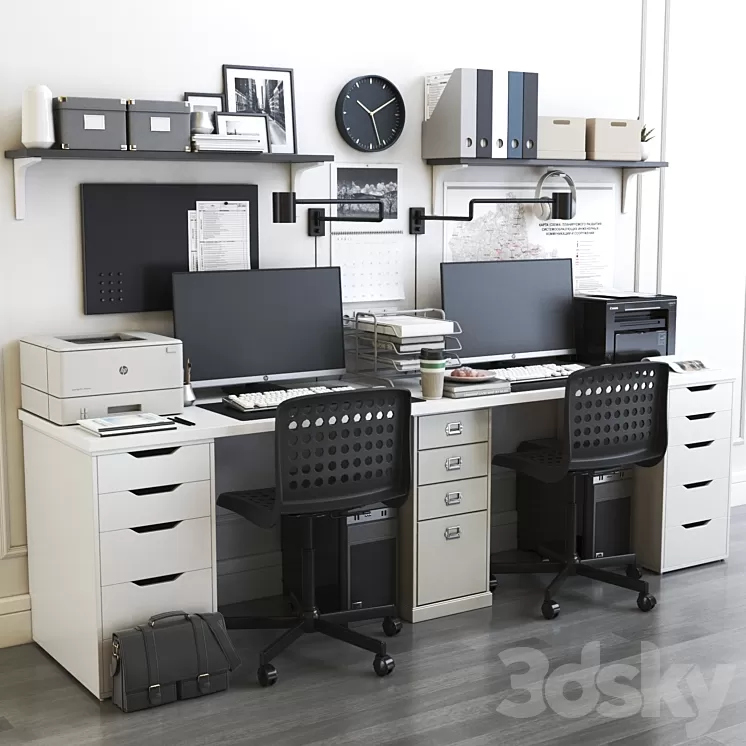 IKEA office workplace 11 3D Model