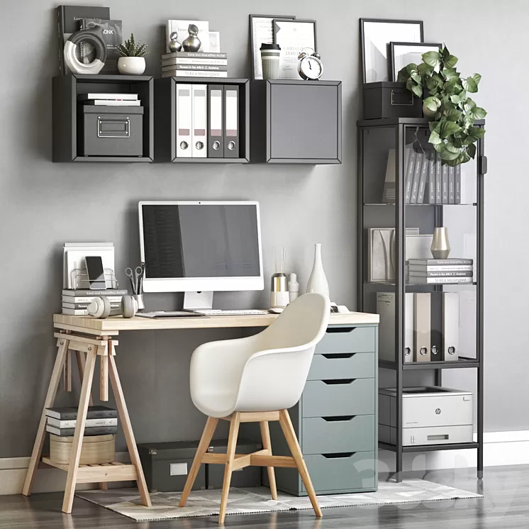 IKEA office workplace 118 3D Model