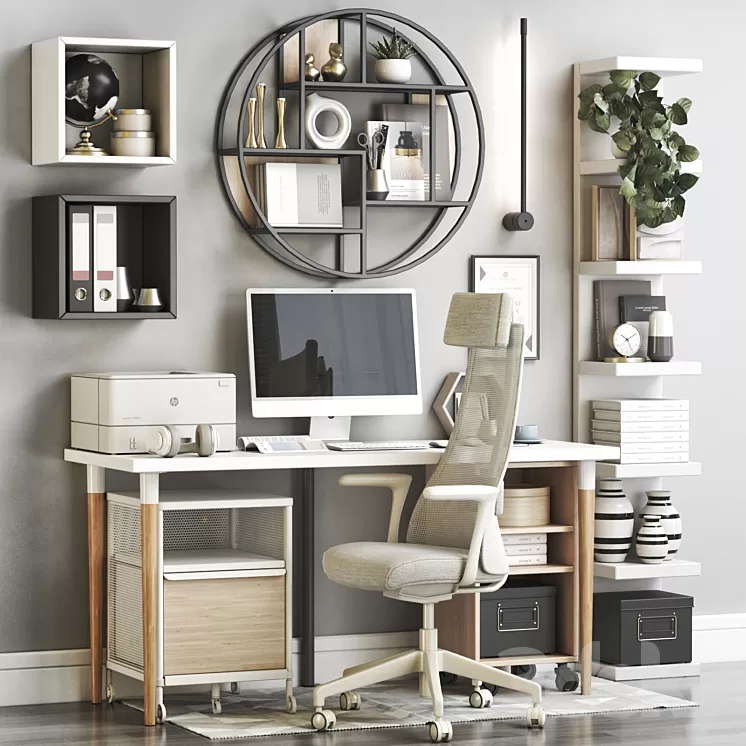 IKEA office workplace 121 3D Model