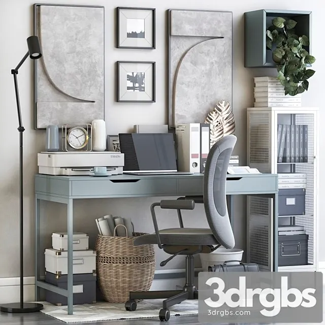 IKEA Office Workplace 124 3D Model Free