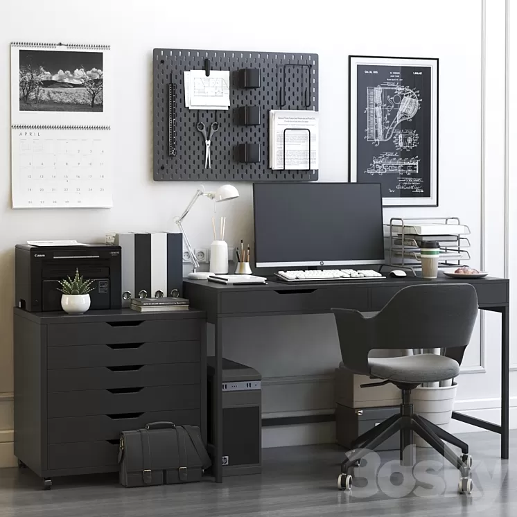 IKEA office workplace 15 3D Model