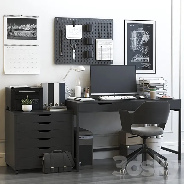 IKEA office workplace 15 3DModel