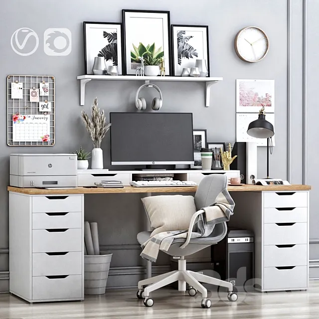 IKEA office workplace 19 3D Model
