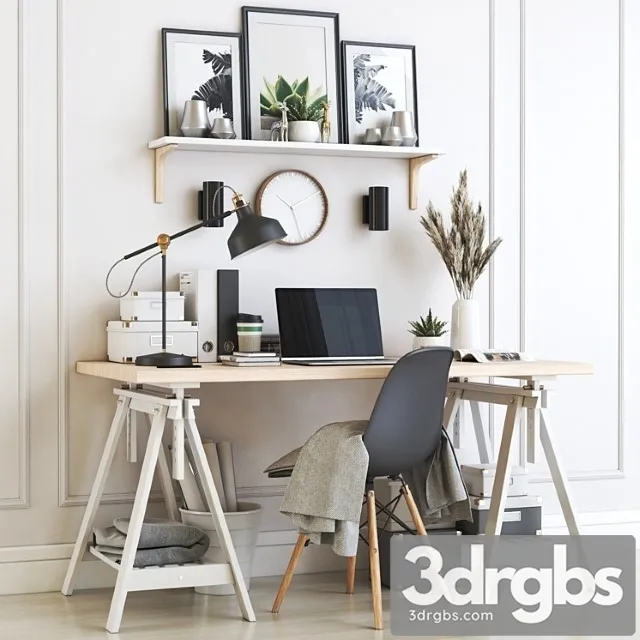 Ikea office workplace 20 2 3D Model Free