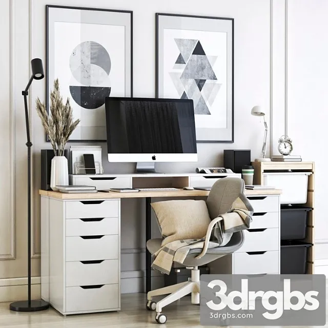 Ikea office workplace 21 2 3D Model Free