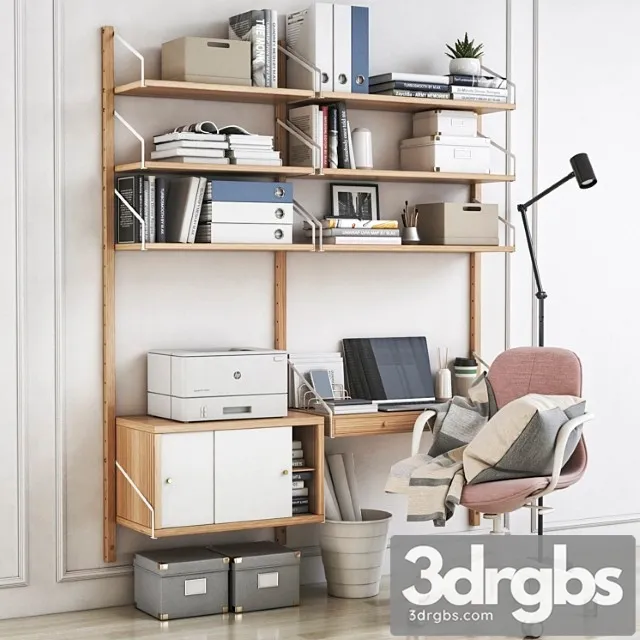 Ikea office workplace 25 2 3D Model Free