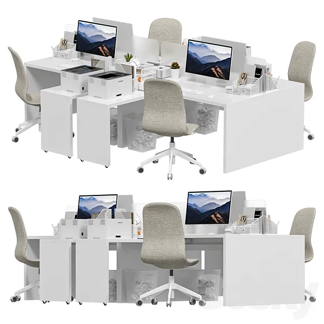 IKEA - Office workplace 25 3D Model