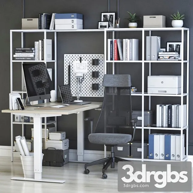 Ikea office workplace 39 2 3D Model Free