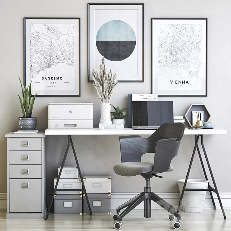 IKEA office workplace 47 3D Model