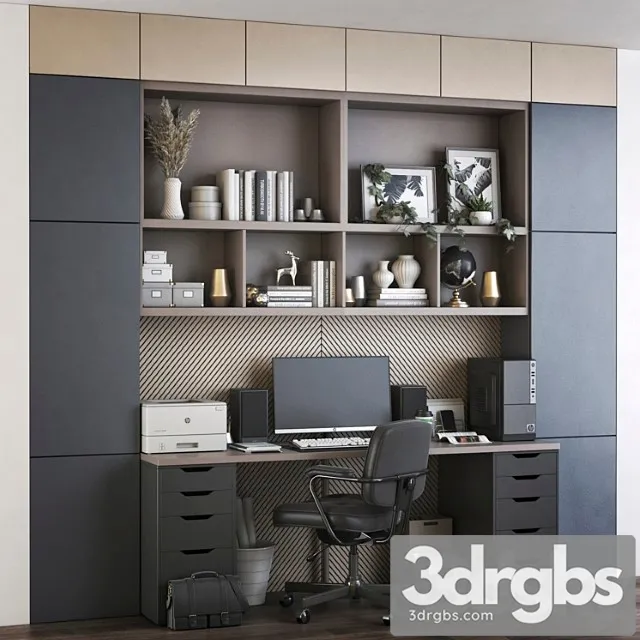 Ikea office workplace 53 2 3D Model Free