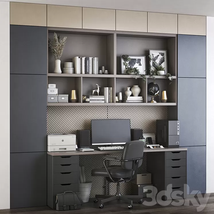 IKEA office workplace 53 3D Model