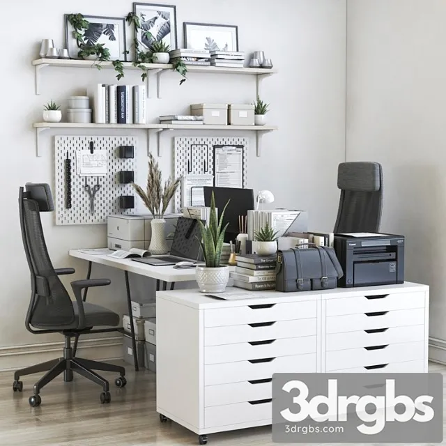 IKEA Office Workplace 54 3D Model Free