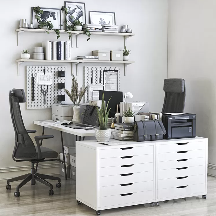 IKEA office workplace 54 3D Model