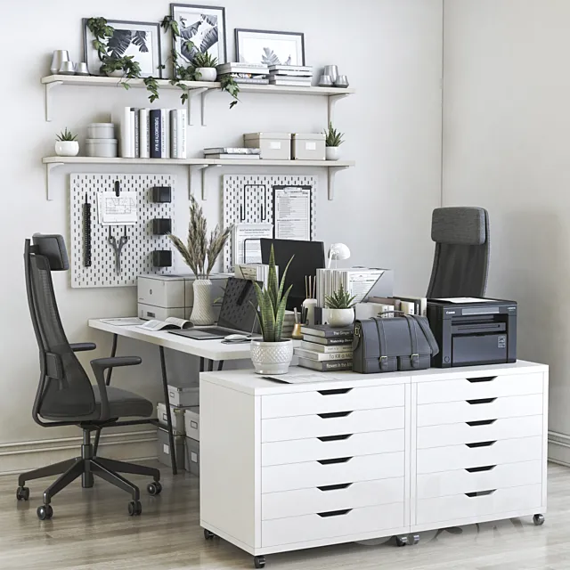 IKEA office workplace 54 3D Model