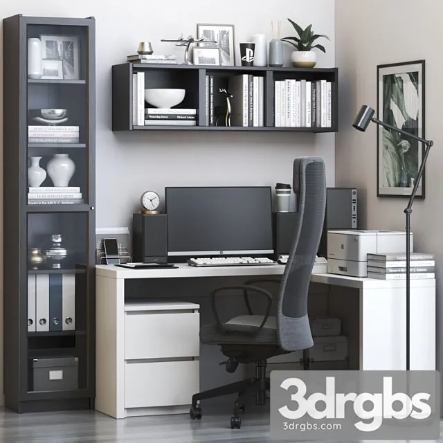 IKEA Office Workplace 59 3D Model Free