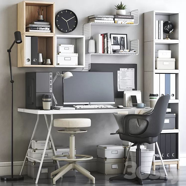 IKEA office workplace 61 3D Model