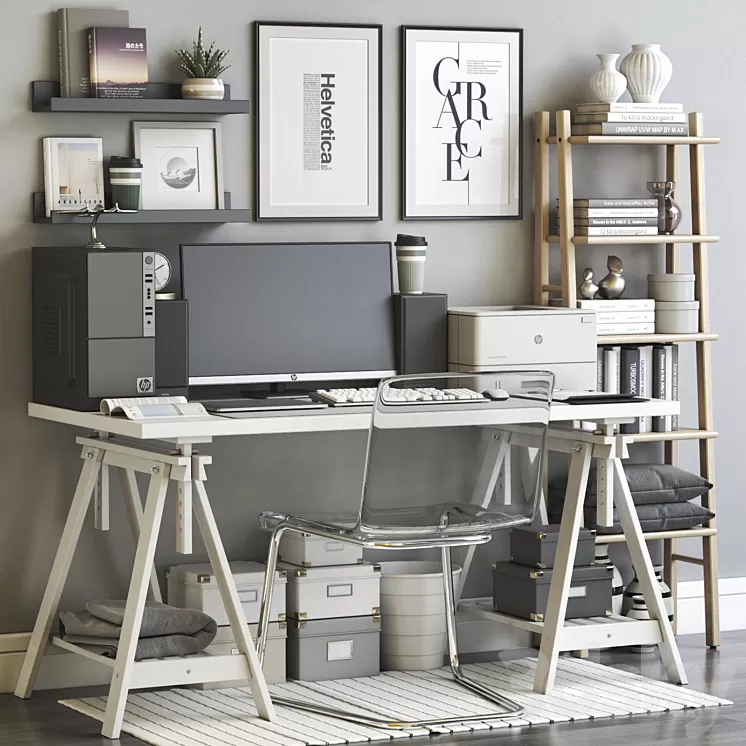 IKEA office workplace 66 3D Model