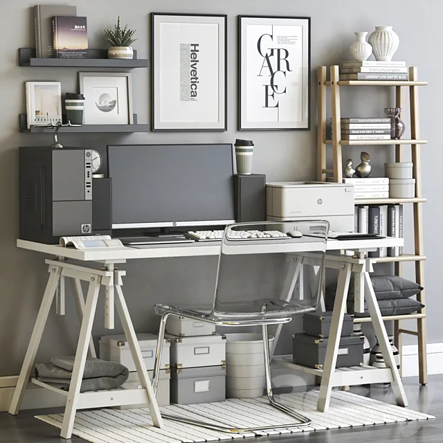 IKEA office workplace 66 3DModel