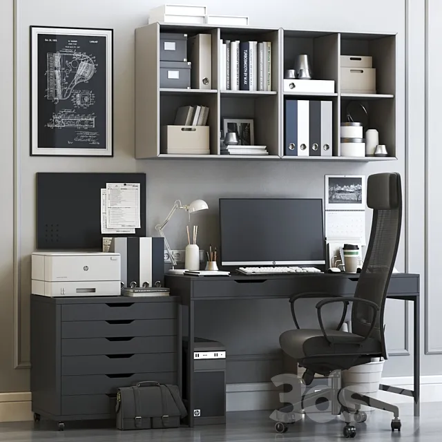 IKEA office workplace 7 3D Model